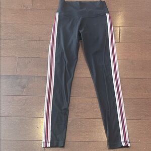 Tna Black Leggings with Colorful Stripes